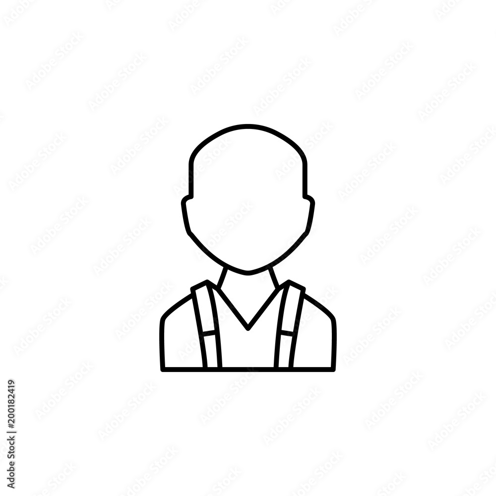 avatar of the worker icon. Element of simple icon for websites, web design, mobile app, info graphics. Thin line icon for website design and development, app development avatar of the worker icon. Element of simple icon for websites, web design, mobile app, info graphics. Thin line icon for website design and development, app development