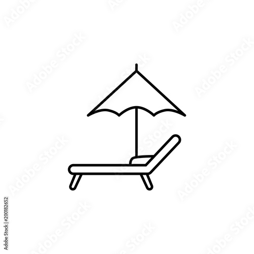 stove and chaise longue icon. Element of simple icon for websites, web design, mobile app, info graphics. Thin line icon for website design and development, app development