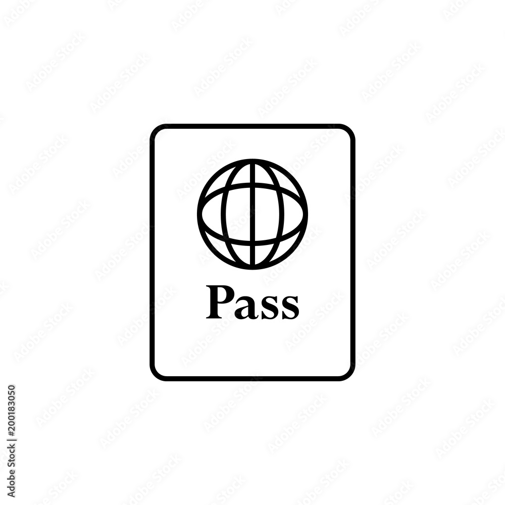 passport icon. Element of simple icon for websites, web design, mobile app, info graphics. Thin line icon for website design and development, app development passport icon. Element of simple icon for websites, web design, mobile app, info graphics. Thin line icon for website design and development, app development