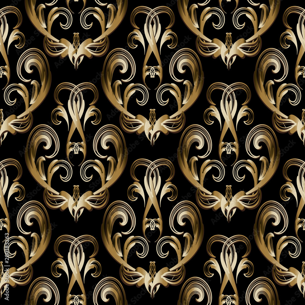 Seamless Golden Checker Or Chessboard Square Pattern Vintage Abstract Gold  Plated Relief On Dark Black Background Modern Elegant Metallic Luxury  Backdrop Maximalist Gilded Wallpaper 3d Rendering Framed Print by N Akkash 