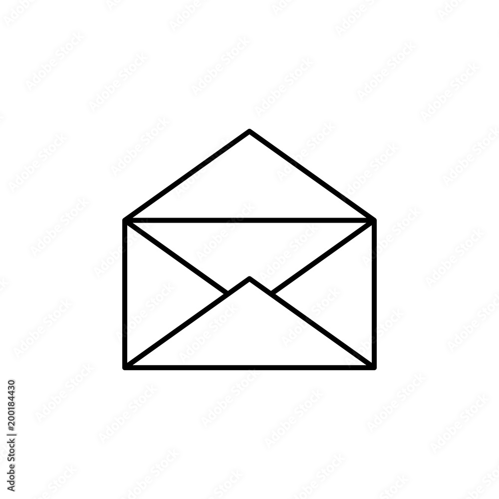 open envelope icon. Element of simple icon for websites, web design, mobile app, info graphics. Thin line icon for website design and development, app development open envelope icon. Element of simple icon for websites, web design, mobile app, info graphics. Thin line icon for website design and development, app development
