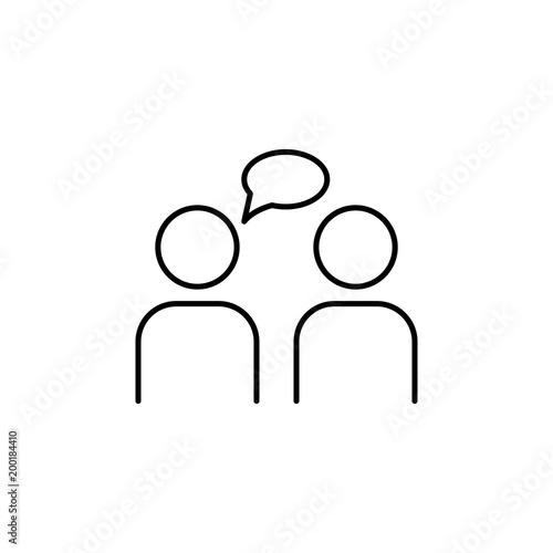 monologue icon. Element of simple icon for websites, web design, mobile app, info graphics. Thin line icon for website design and development, app development
