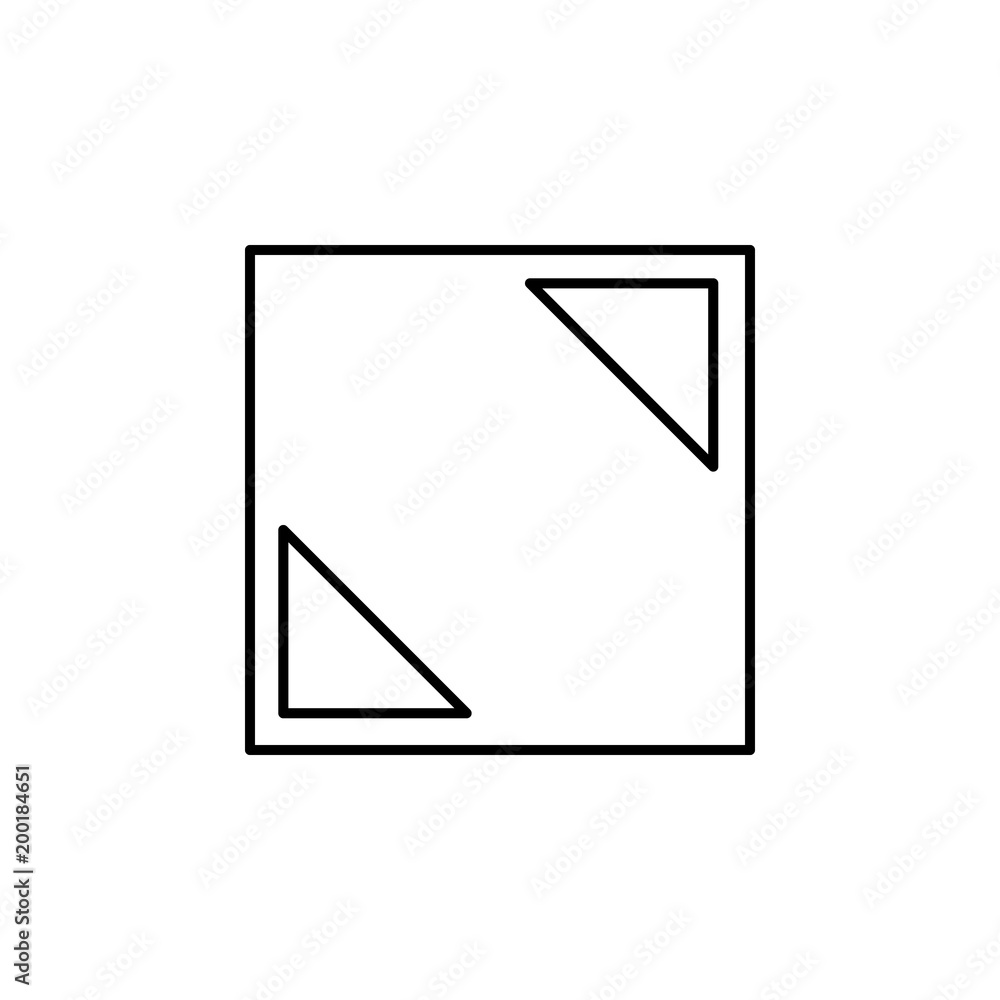 arrows on the corners of the square icon. Element of simple icon for websites, web design, mobile app, info graphics. Thin line icon for website design and development arrows on the corners of the square icon. Element of simple icon for websites, web design, mobile app, info graphics. Thin line icon for website design and development