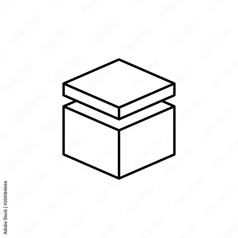 box with lid icon. Element of simple icon for websites, web design, mobile app, info graphics. Thin line icon for website design and development, app development box with lid icon. Element of simple icon for websites, web design, mobile app, info graphics. Thin line icon for website design and development, app development