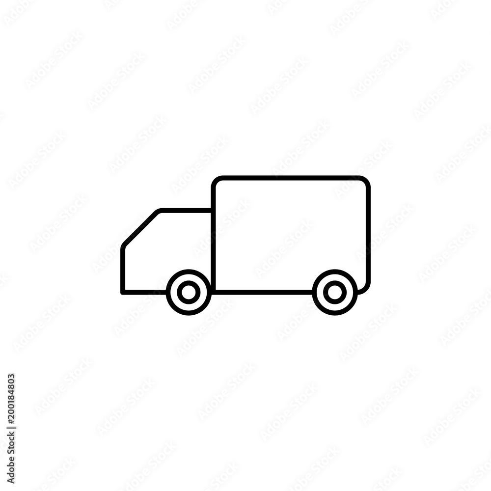 car for transportation icon. Element of simple icon for websites, web design, mobile app, info graphics. Thin line icon for website design and development, app development