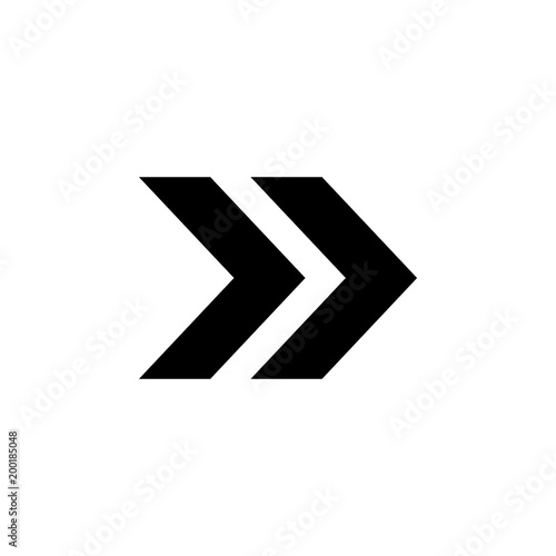 double arrow icon. Element of simple icon for websites, web design, mobile app, info graphics. Signs and symbols collection icon for design and development