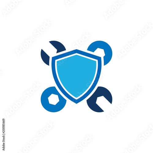 Shield Repair Logo Icon Design