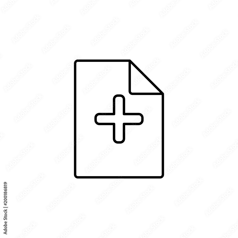 adding a sheet icon. Element of simple icon for websites, web design, mobile app, info graphics. Thin line icon for website design and development, app development adding a sheet icon. Element of simple icon for websites, web design, mobile app, info graphics. Thin line icon for website design and development, app development