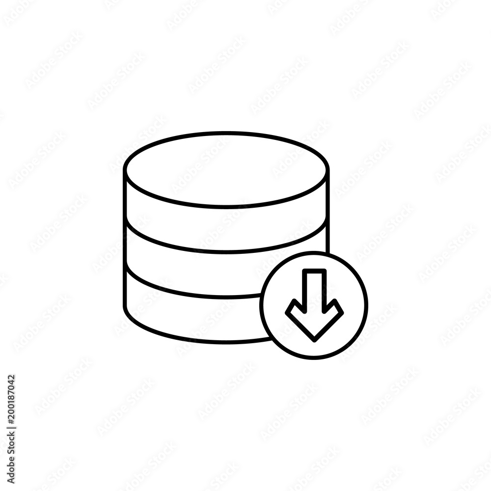 collected coins and down arrow icon. Element of simple icon for websites, web design, mobile app, info graphics. Thin line icon for website design and development, app development collected coins and down arrow icon. Element of simple icon for websites, web design, mobile app, info graphics. Thin line icon for website design and development, app development