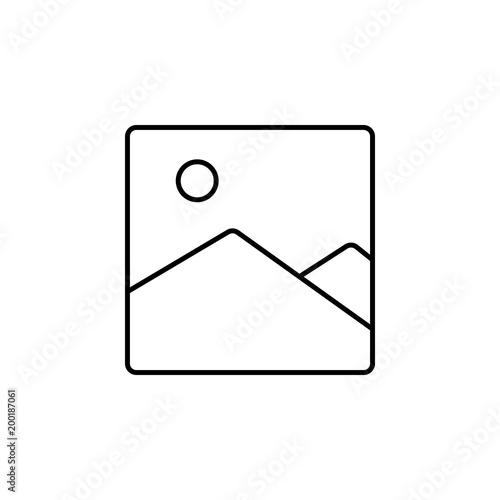 picture landscape icon. Element of simple icon for websites, web design, mobile app, info graphics. Thin line icon for website design and development, app development