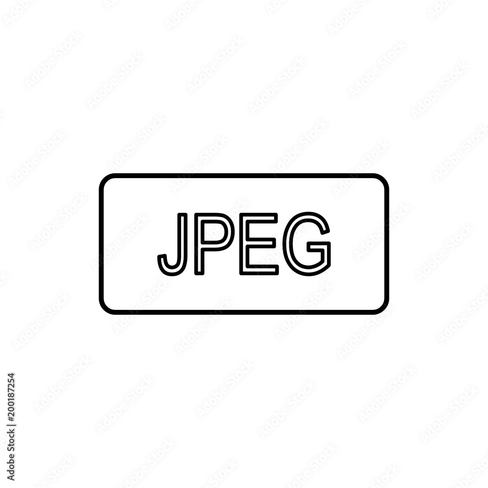 jpeg format icon. Element of simple icon for websites, web design, mobile app, info graphics. Thin line icon for website design and development, app development jpeg format icon. Element of simple icon for websites, web design, mobile app, info graphics. Thin line icon for website design and development, app development