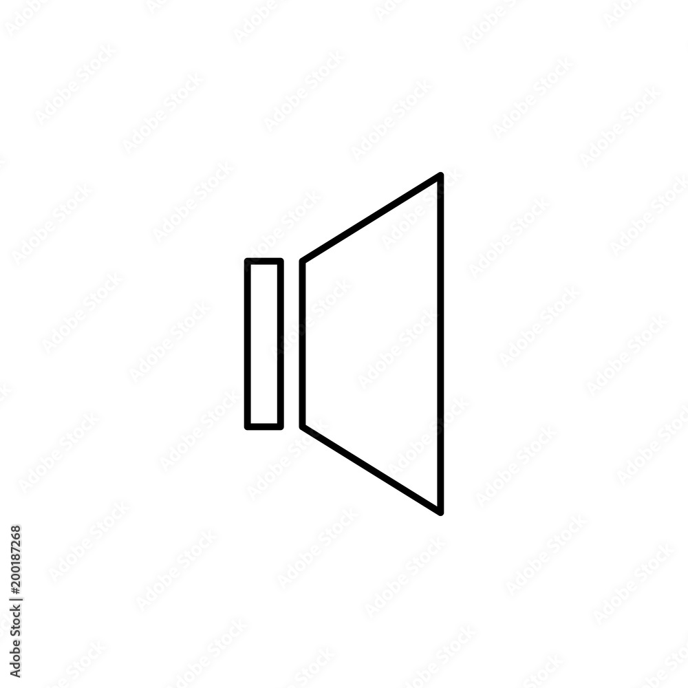 sign included sound icon. Element of simple icon for websites, web design, mobile app, info graphics. Thin line icon for website design and development, app development sign included sound icon. Element of simple icon for websites, web design, mobile app, info graphics. Thin line icon for website design and development, app development