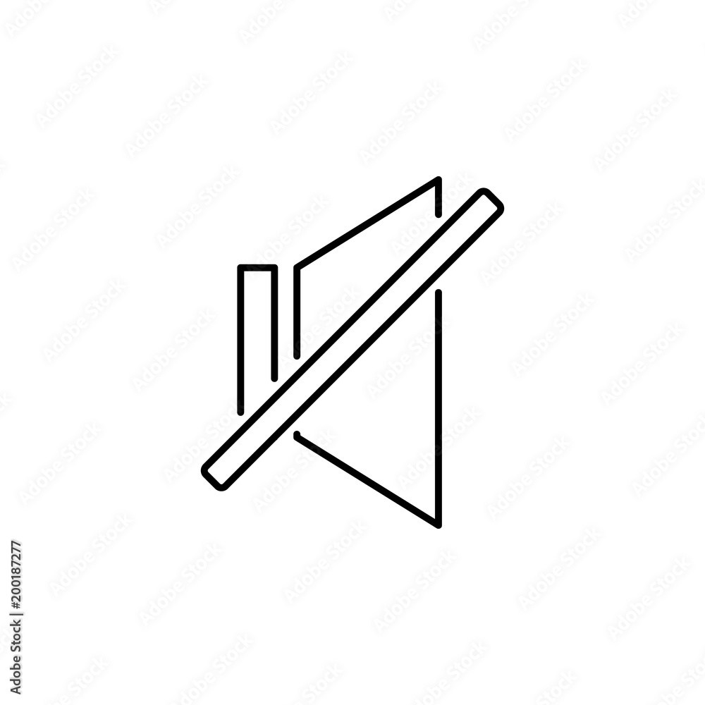 sign off sound icon. Element of simple icon for websites, web design, mobile app, info graphics. Thin line icon for website design and development, app development sign off sound icon. Element of simple icon for websites, web design, mobile app, info graphics. Thin line icon for website design and development, app development