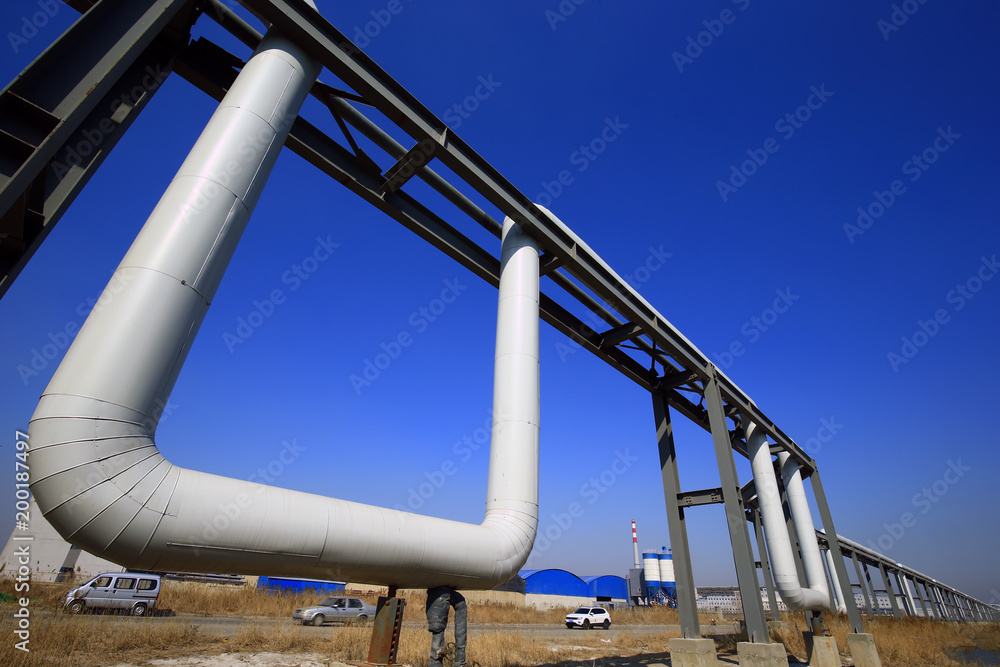 Industrial pipeline equipment of the factory