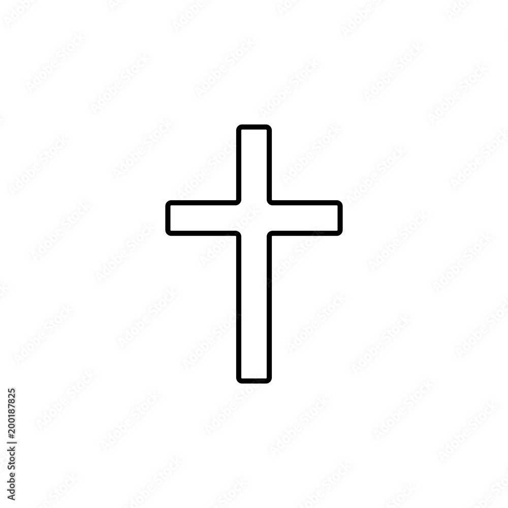 cross of Christian icon. Element of simple icon for websites, web design, mobile app, info graphics. Thin line icon for website design and development, app development