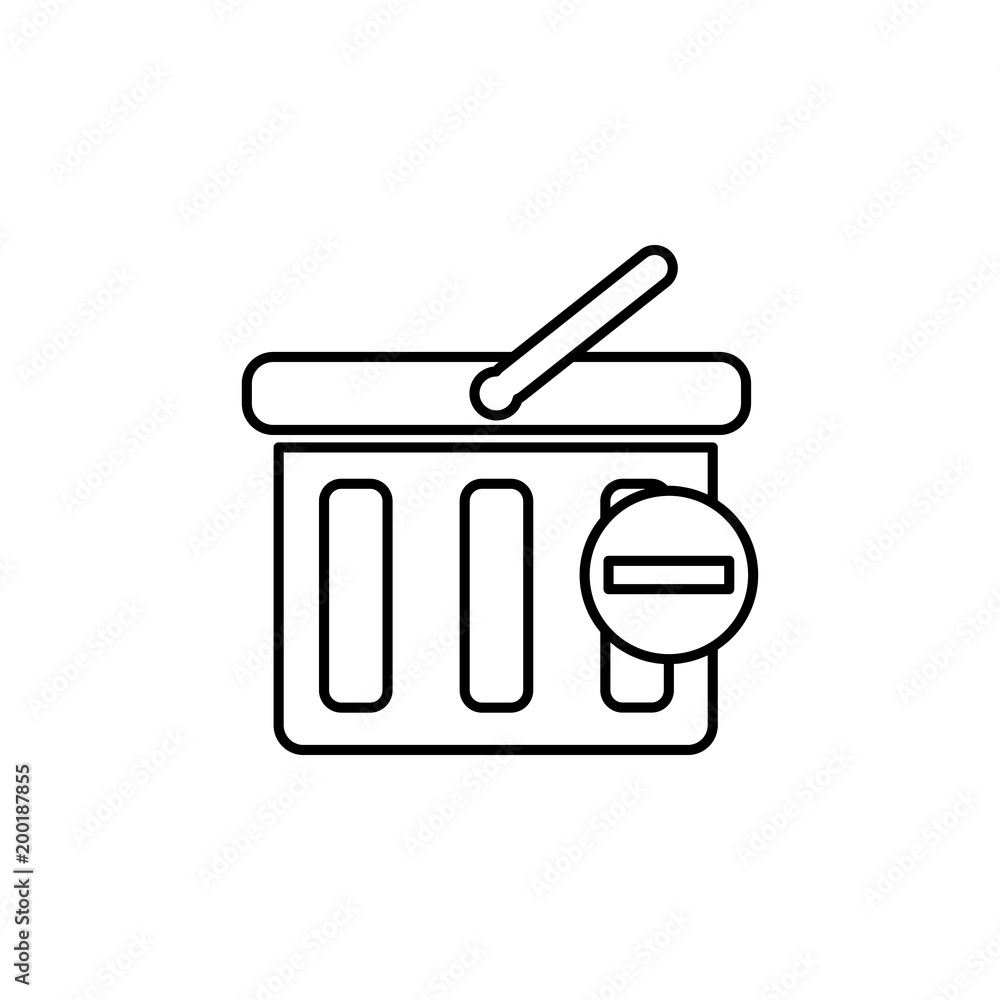 remove the recycle bin icon. Element of simple icon for websites, web design, mobile app, info graphics. Thin line icon for website design and development, app development remove the recycle bin icon. Element of simple icon for websites, web design, mobile app, info graphics. Thin line icon for website design and development, app development