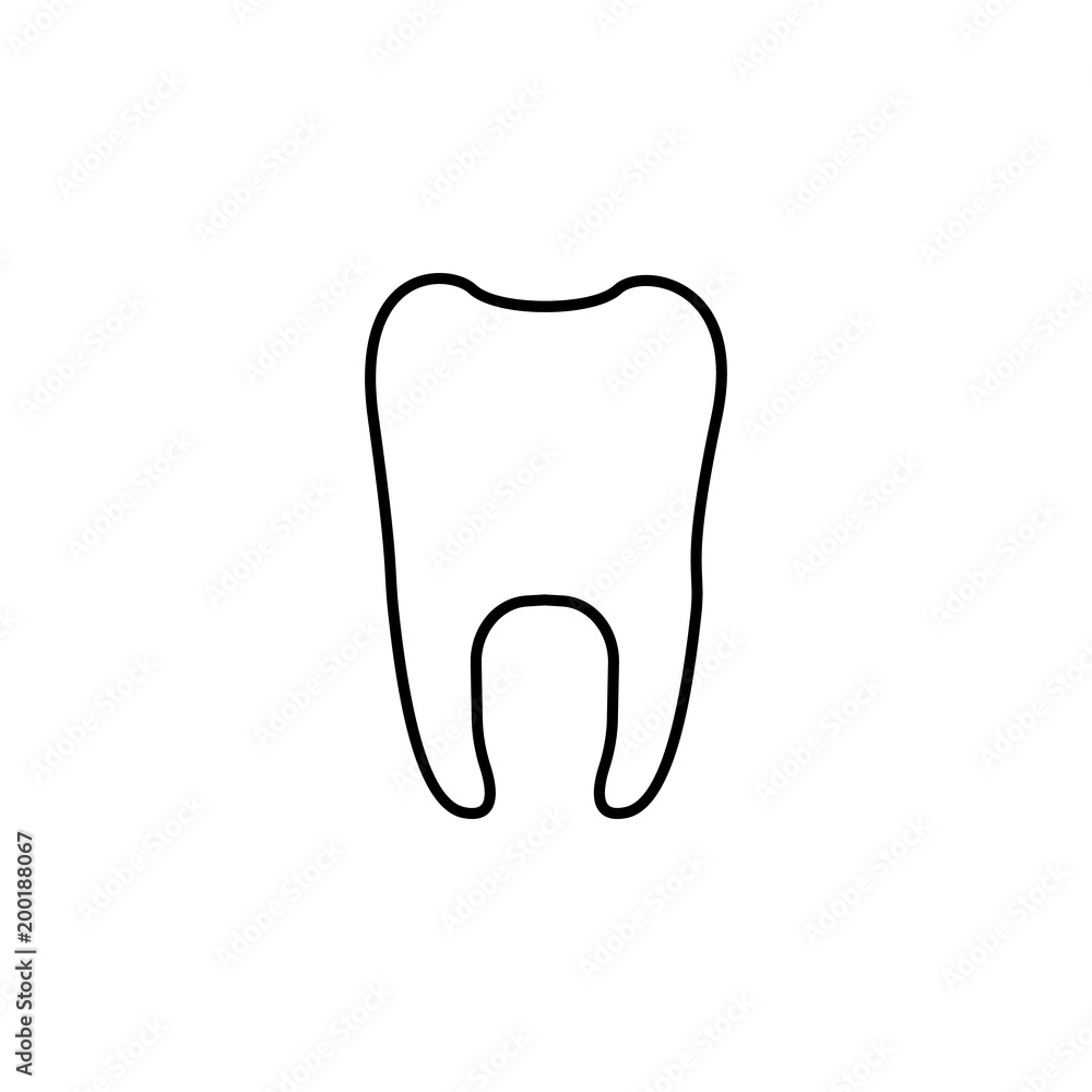 tooth icon. Element of simple icon for websites, web design, mobile app, info graphics. Thin line icon for website design and development, app development tooth icon. Element of simple icon for websites, web design, mobile app, info graphics. Thin line icon for website design and development, app development
