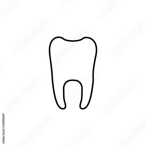 tooth icon. Element of simple icon for websites, web design, mobile app, info graphics. Thin line icon for website design and development, app development