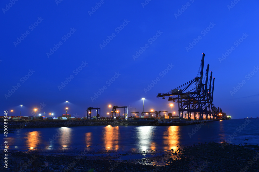 Port crane bridge and bulk carrier