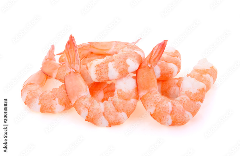 shrimps isolated on white background shrimps isolated on white background