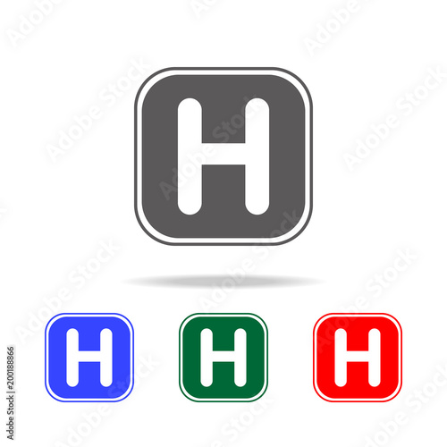 Helicopter landing pad icon. Elements of doctor multi colored icons. Premium quality graphic design icon. Simple icon for websites, web design, mobile app, info graphics