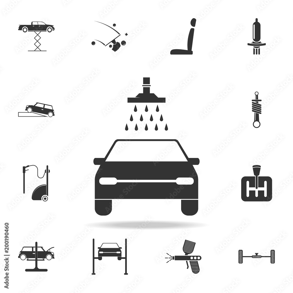 car wash icon. Detailed set of car repear icons. Premium quality ...