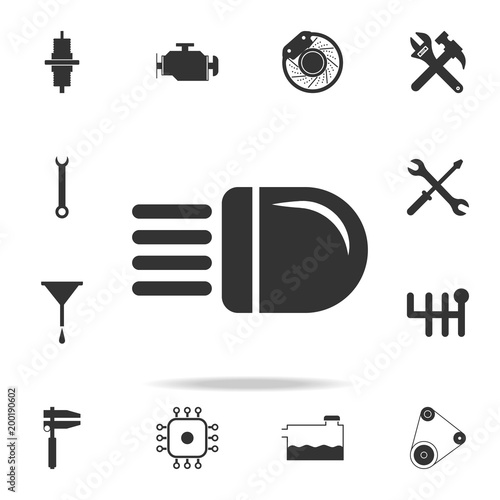 sign of light in the car icon. Detailed set of car repear icons. Premium quality graphic design icon. One of the collection icons for websites, web design, mobile app