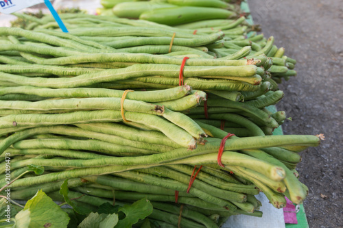 green Long Beans at Fresh Market