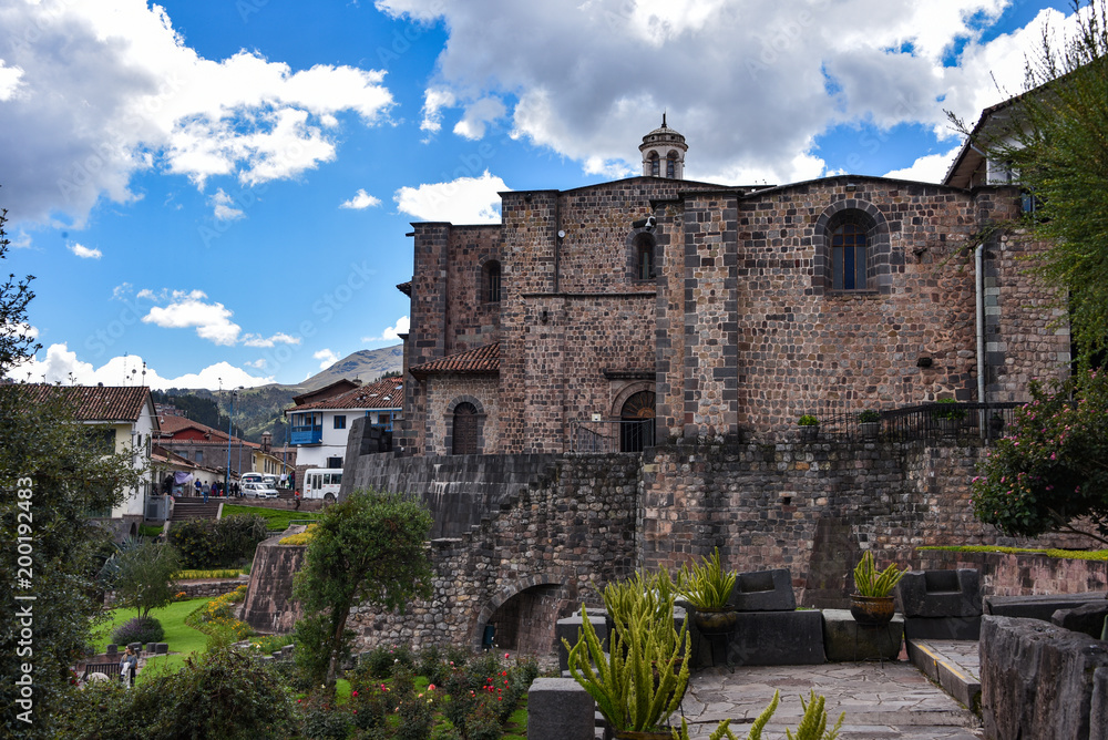Qorikancha ruins and convent Santo Domingo in Cuzco, Peru.