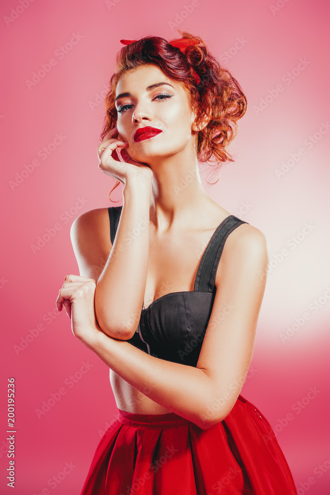 woman in pin-up style woman in pin-up style
