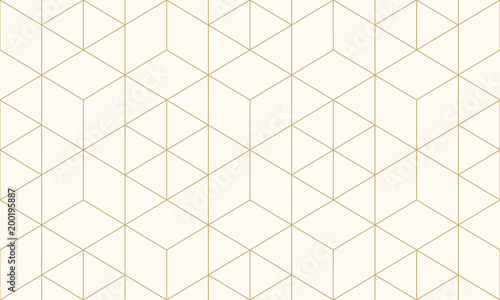 Fototapeta Deseniowej geometrycznej złota linii projekta bezszwowy luksusowy abstrakcjonistyczny tło.