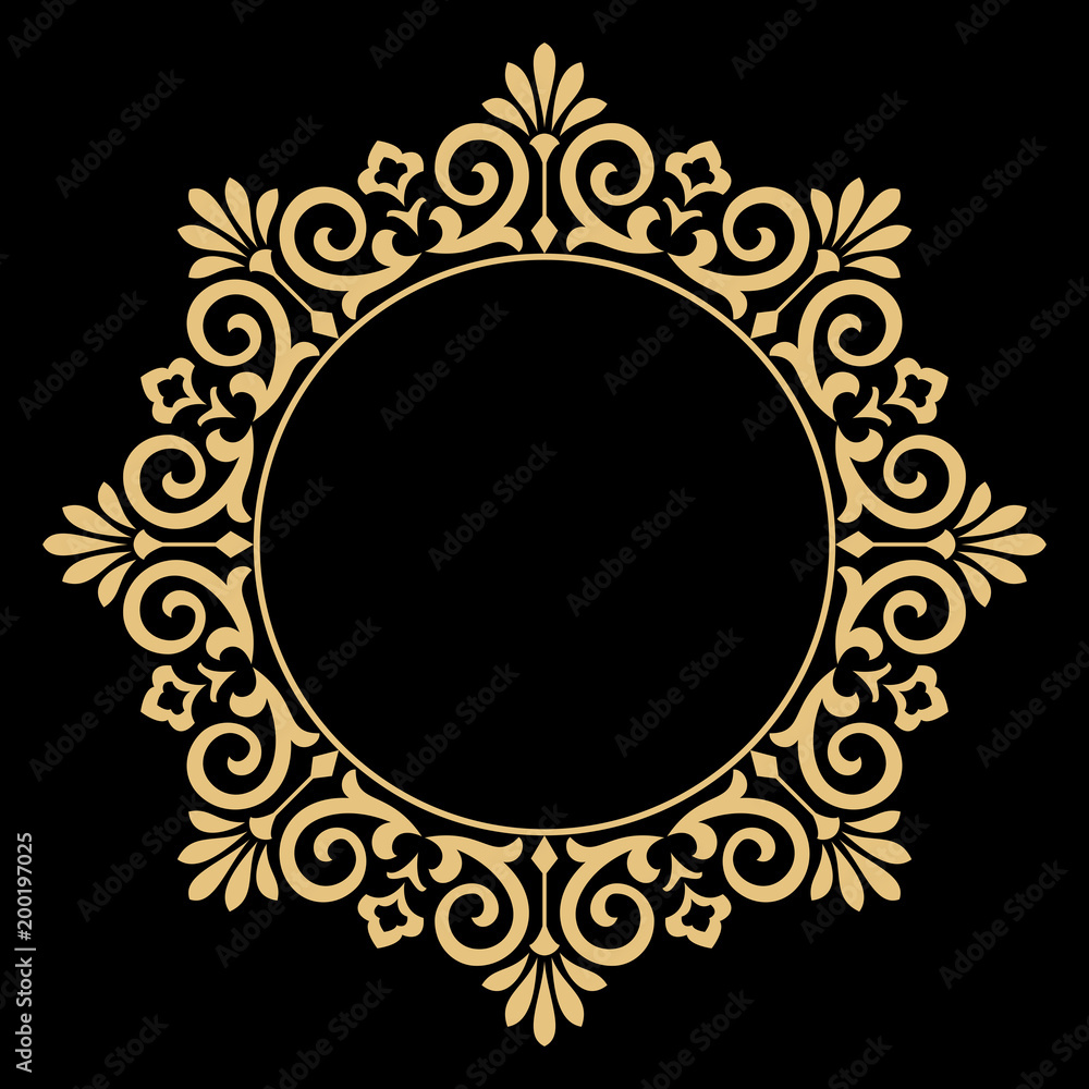 Decorative frame. Elegant vector element for design in Eastern style ...