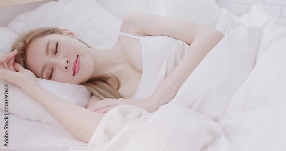 woman sleep on the bed woman sleep on the bed