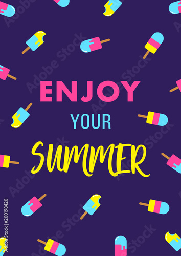 enjoy your summer ice cream poster