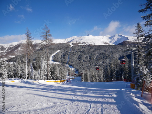 Obraz na płótnie Drei Zinnen ski resort w salonie