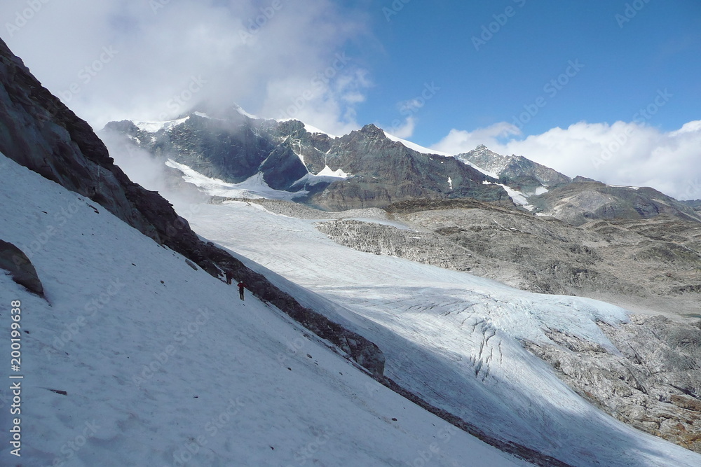 Switzerland glacier below Stralhorn peak