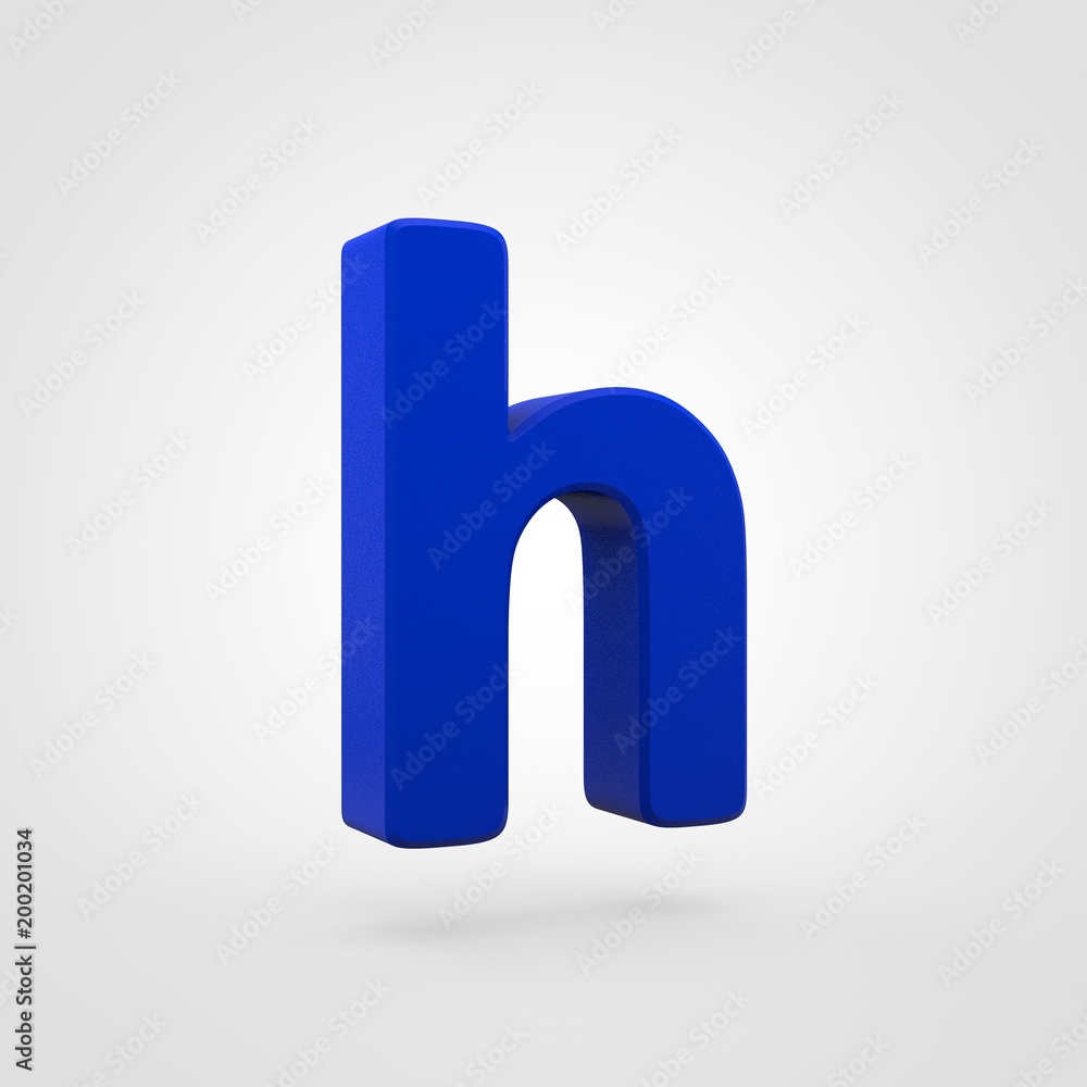 Plastic blue letter H lowercase isolated on white background. Plastic blue letter H lowercase isolated on white background.