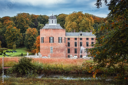 The castle and park  Rosendael located in Rozendaal in the Netherlands photo