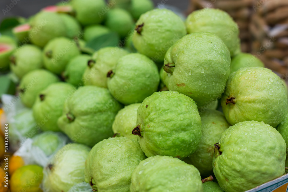 fresh guava fruit background market gfor sale fresh guava fruit background market gfor sale