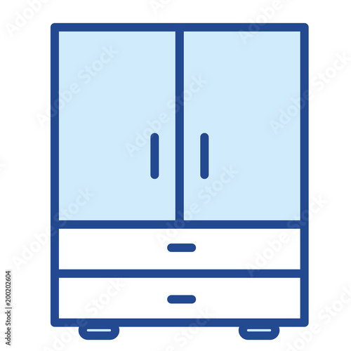 Schrank mit Scubladen Vector Icon