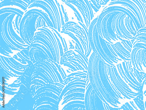 Natural soap texture. Adorable light blue foam trace background. Artistic nice soap suds. Cleanliness, cleanness, purity concept. Vector illustration.