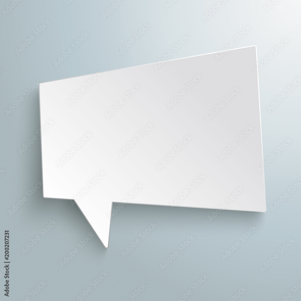 White Speech Bubble Bullhorn Shape White Speech Bubble Bullhorn Shape