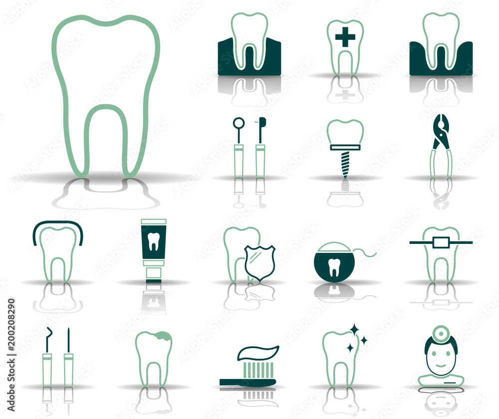 Zahnmedizin - Iconset (Grün)
