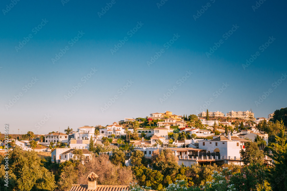 Fototapeta premium Spain. Residential Houses In Summer Sunny Day
