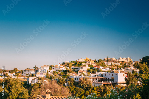 Spain. Residential Houses In Summer Sunny Day