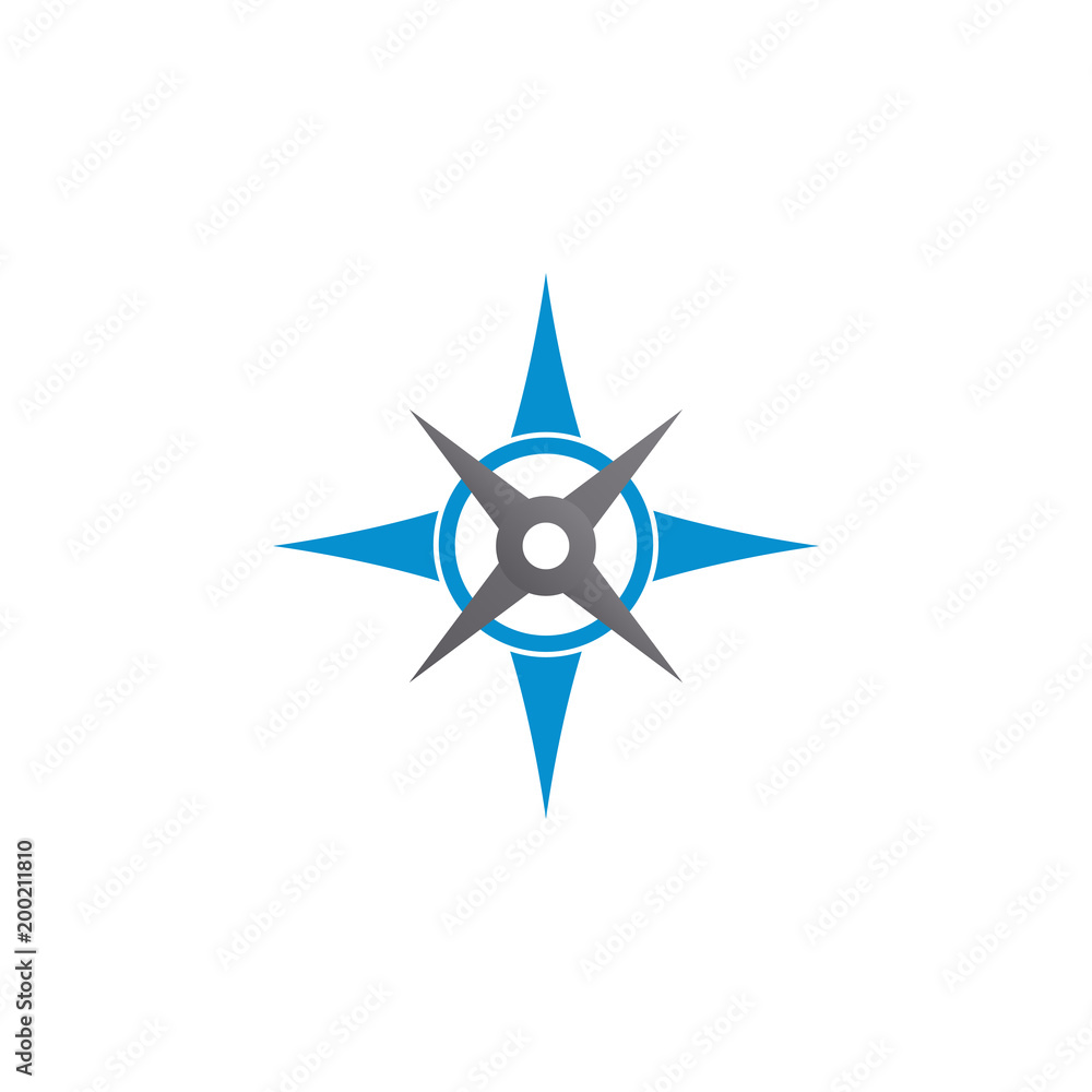 Abstract compass direction graphic template Abstract compass direction graphic template