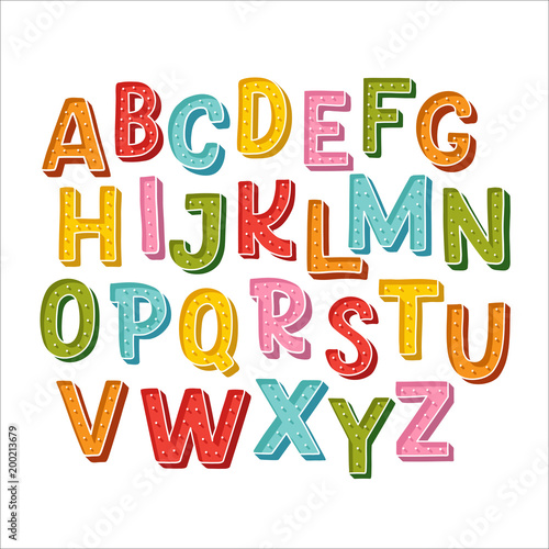 Cute hand drawn alphabet made in vector. Doodle letters for your design. Isolated characters. Handdrawn display font for DIY projects and kids design.