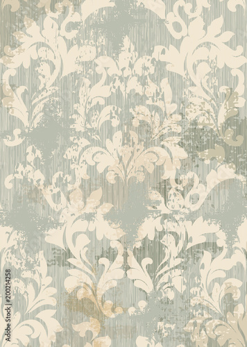 Baroque intricate pattern design. Luxury classic ornament background Vector.