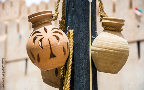 Bahla Pottery Market in Oman in the Middle East.