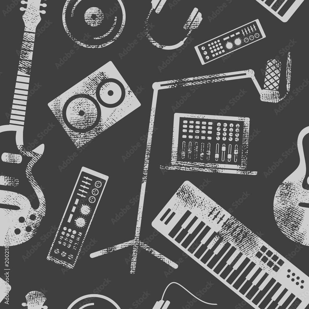 Obraz premium Music production pattern.